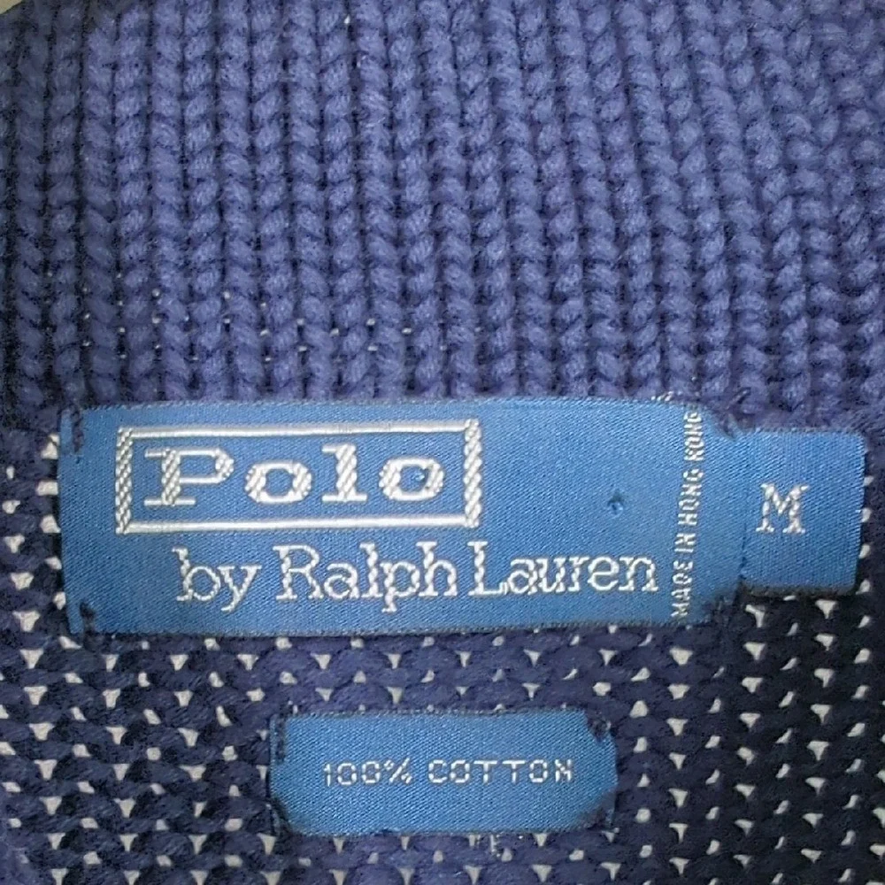 Polo Ralph Lauren Navy‎ Blue Cardigan Sweater Preppy Quiet Luxury Men's Medium